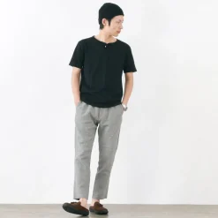 TIEASY T-Shirts^/ Summer Knits Henley Short Sleeve T-shirt