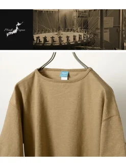 TIEASY T-Shirts^/ TE001SS HDCS Light Big Boat Neck T-Shirt