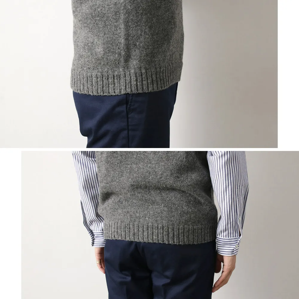 TOM SIMPSON Knits^/ Crew Neck Pocket Knit Vest