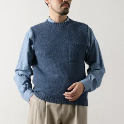 TOM SIMPSON Knits^/ Crew Neck Pocket Knit Vest