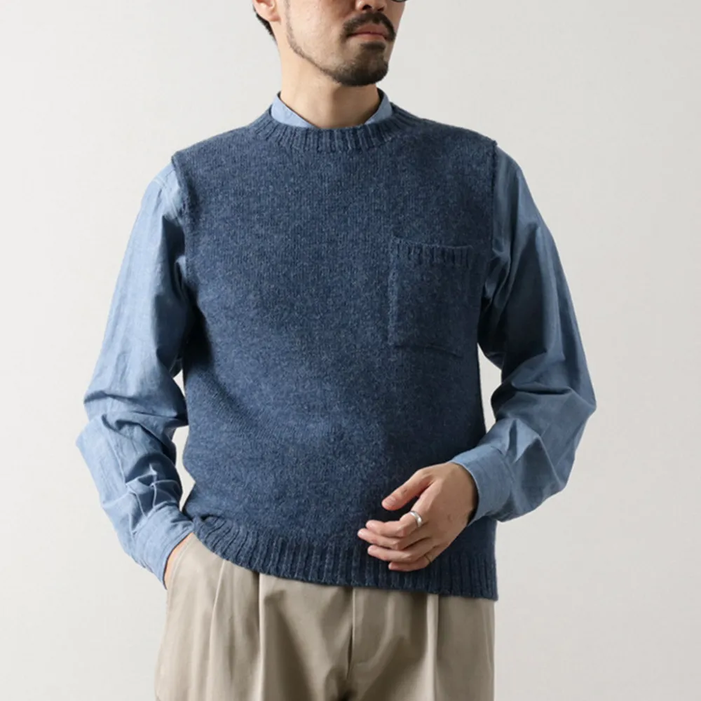 TOM SIMPSON Knits^/ Crew Neck Pocket Knit Vest