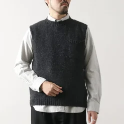 TOM SIMPSON Knits^/ Crew Neck Pocket Knit Vest