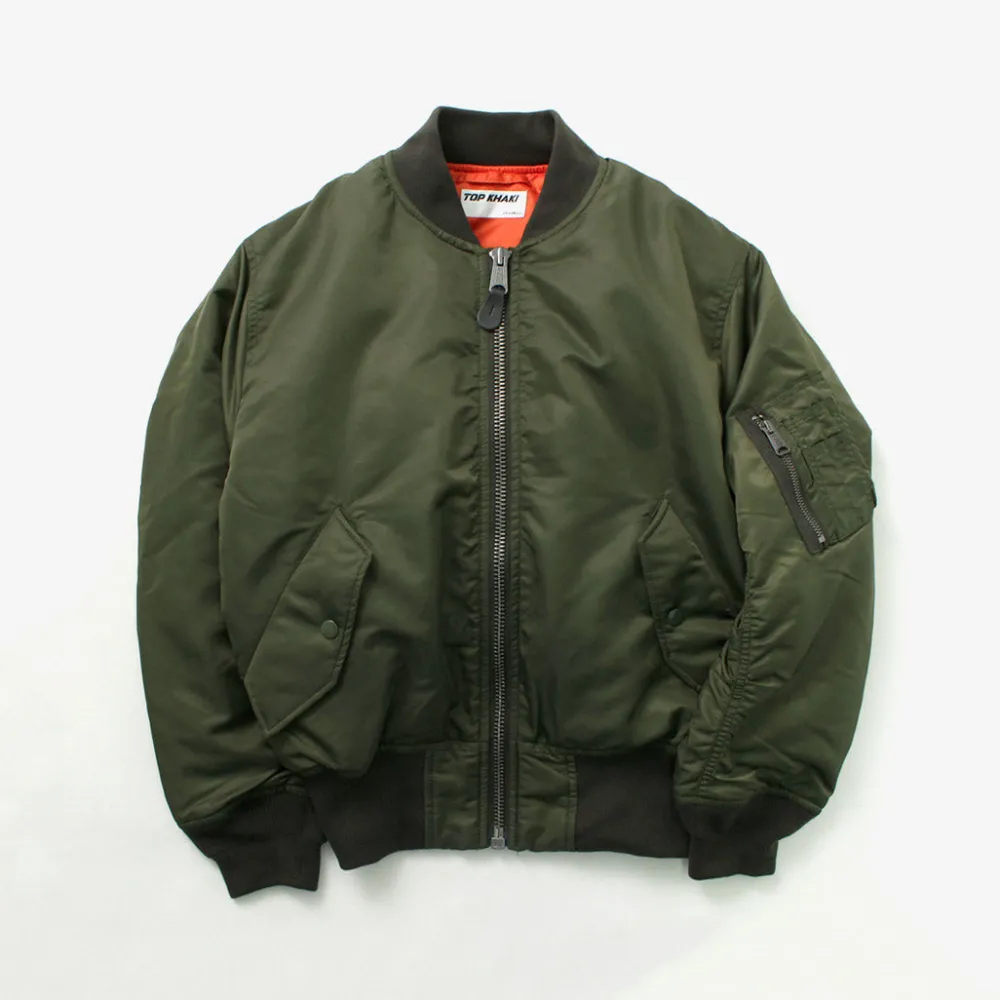 TOP KHAKI Jackets^/ MA-1 Nylon Flight Jacket