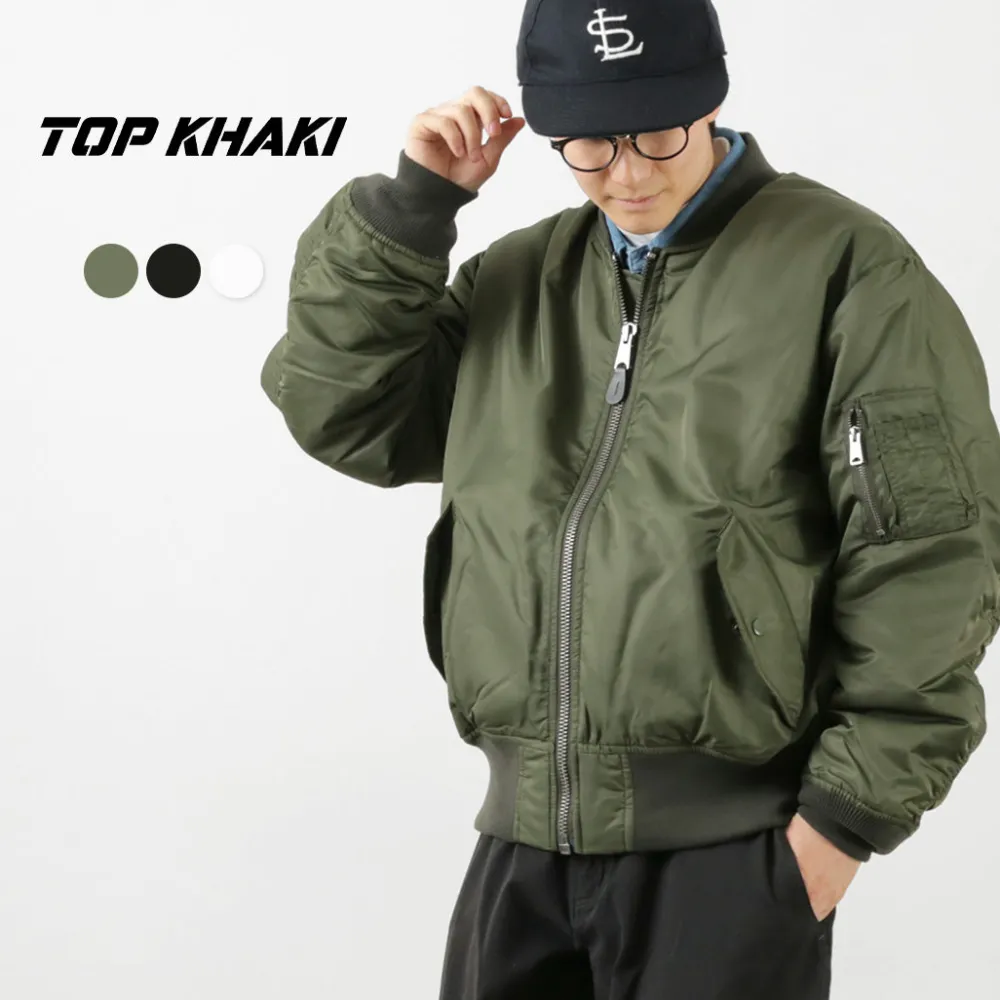 TOP KHAKI Jackets^/ MA-1 Nylon Flight Jacket