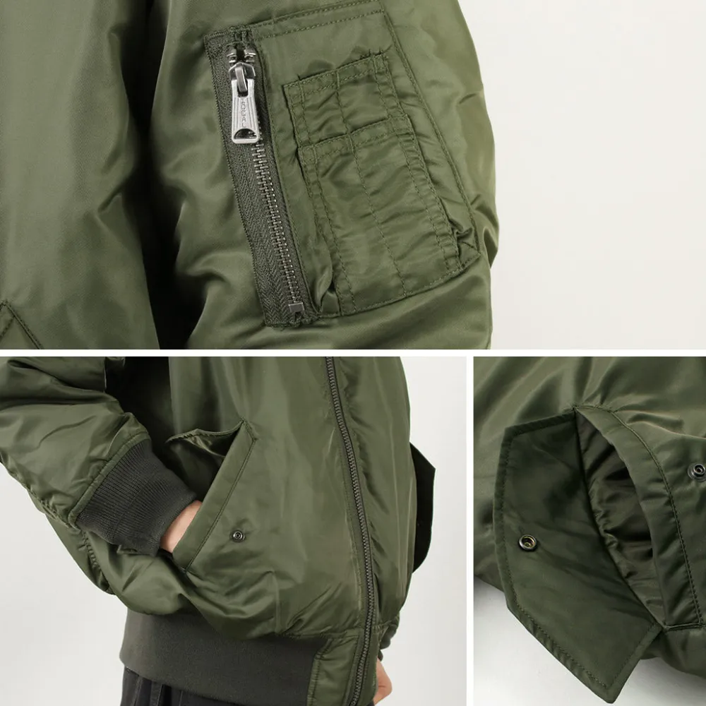 TOP KHAKI Jackets^/ MA-1 Nylon Flight Jacket