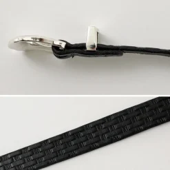TORY LEATHER Belts^/ 3/4 inch Western Belt Basket Weave black