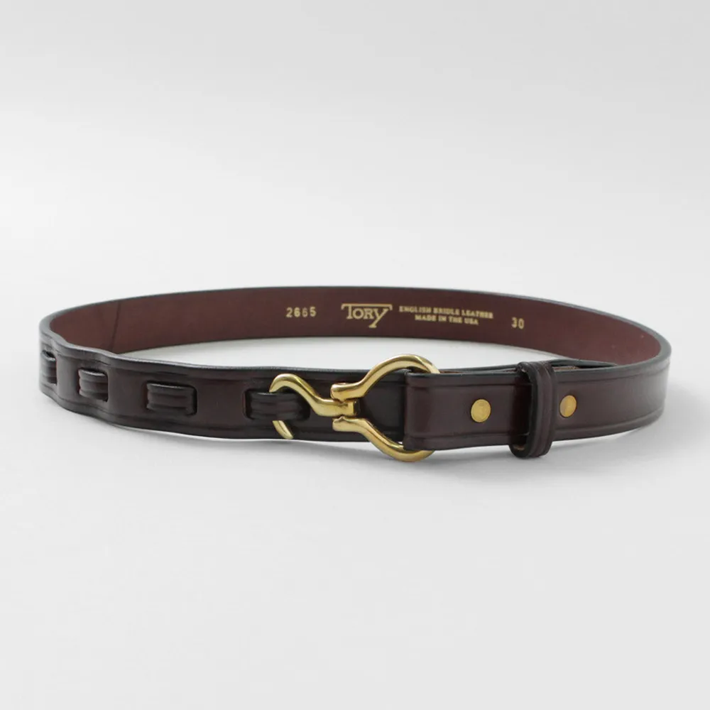 TORY LEATHER Belts^/ 1-inch Bridle Leather Mini Hoof Pick Belt