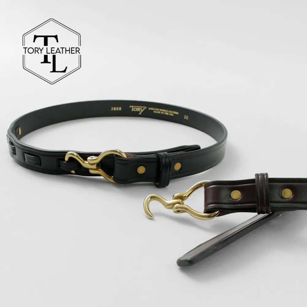 TORY LEATHER Belts^/ 1-inch Bridle Leather Mini Hoof Pick Belt