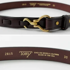 TORY LEATHER Belts^/ 1-inch Bridle Leather Mini Hoof Pick Belt