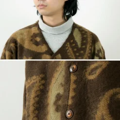 TOWN CRAFT Cardigans^/ Vintage Pattern Shaggy Cardigan