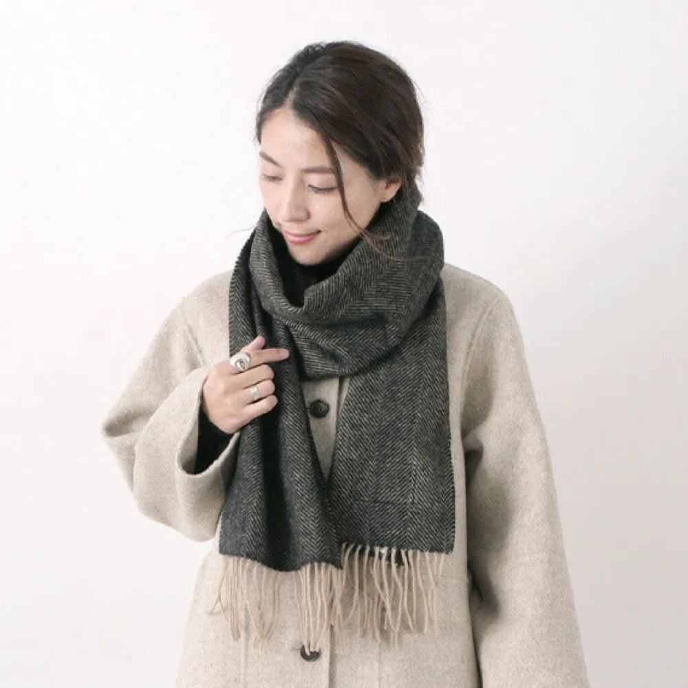 TWEED MILL Scarfs^/ Lamb Wool Scarf Herringbone