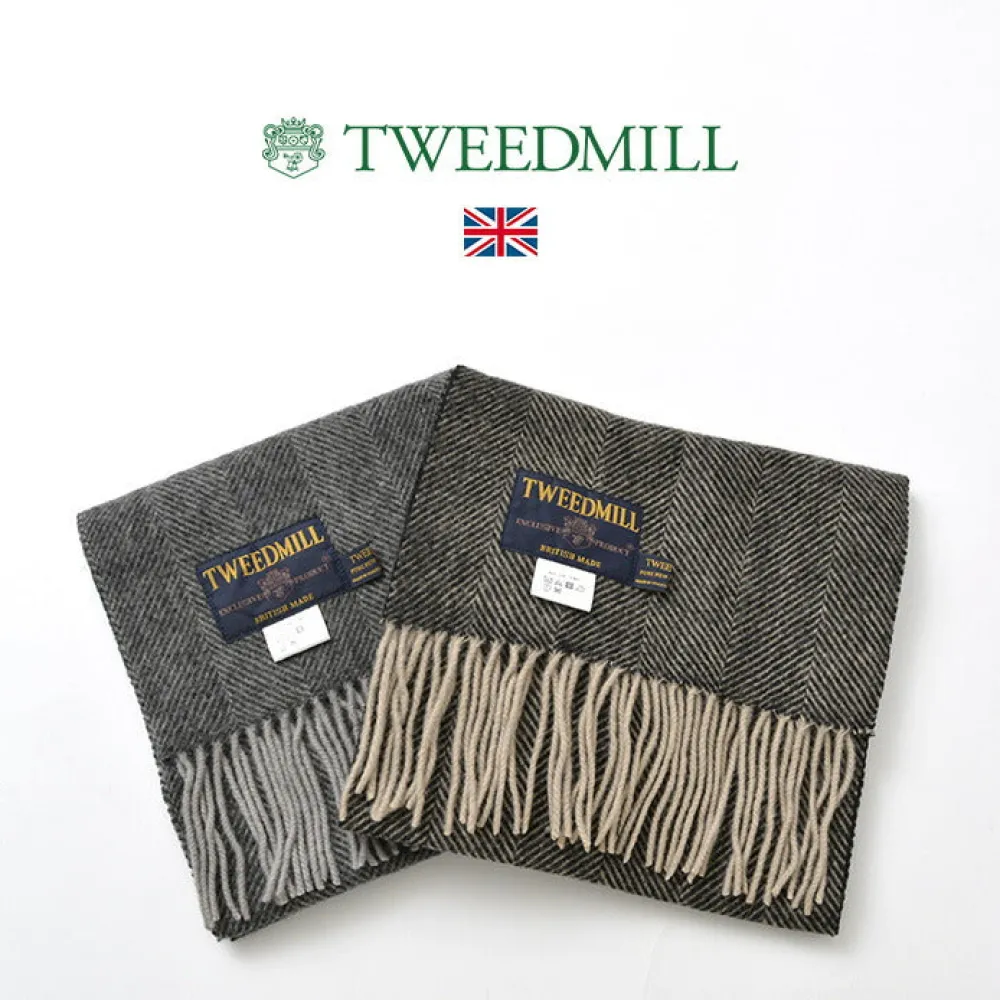 TWEED MILL Scarfs^/ Lamb Wool Scarf Herringbone