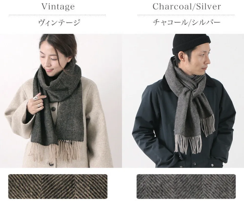 TWEED MILL Scarfs^/ Lamb Wool Scarf Herringbone