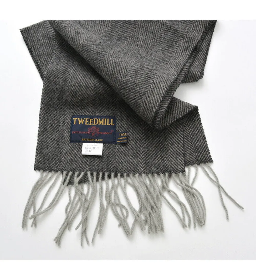 TWEED MILL Scarfs^/ Lamb Wool Scarf Herringbone