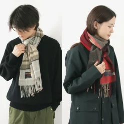TWEED MILL Scarfs^/ Lambs Wool Plaid Scarf