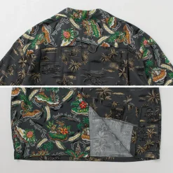 TWO PALMS Shirts^/ Hawaiian Shirt Crazy Golden Vintage x Friendly Isle gray