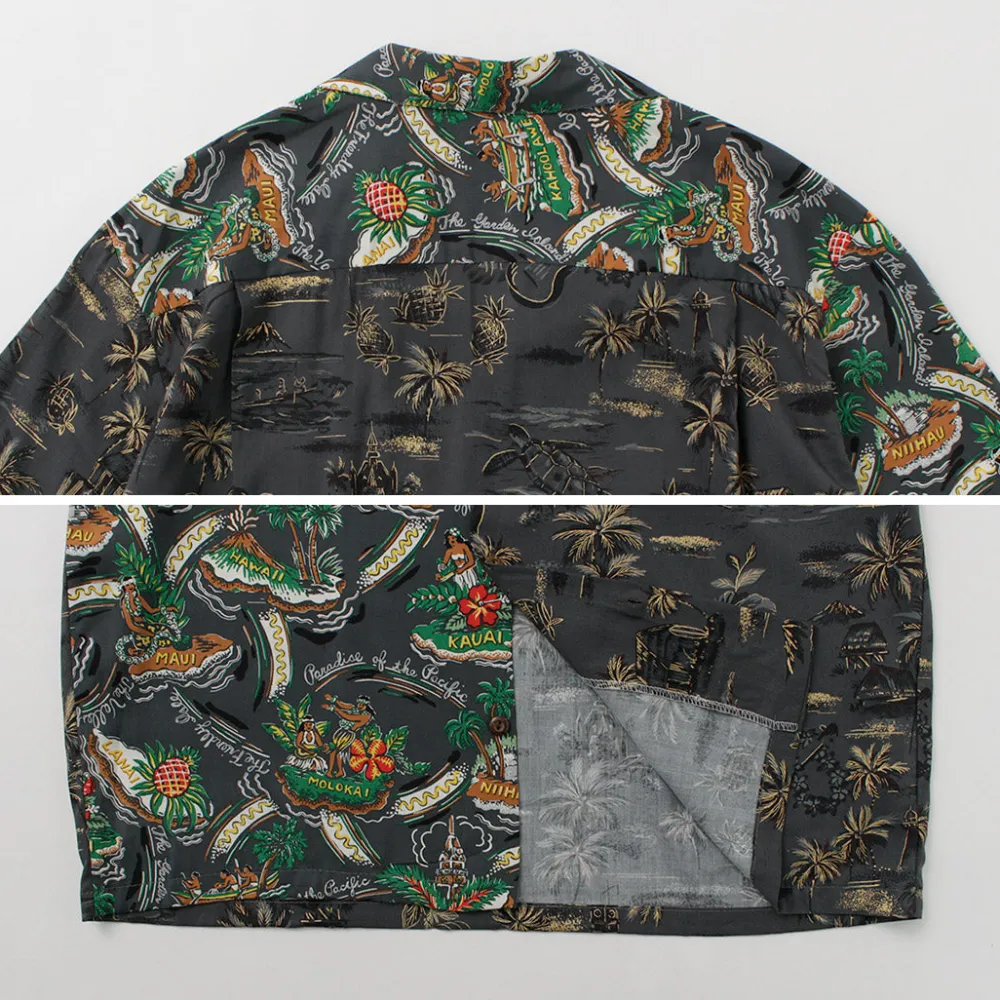 TWO PALMS Shirts^/ Hawaiian Shirt Crazy Golden Vintage x Friendly Isle gray