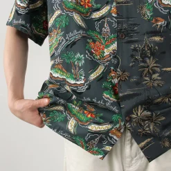 TWO PALMS Shirts^/ Hawaiian Shirt Crazy Golden Vintage x Friendly Isle gray