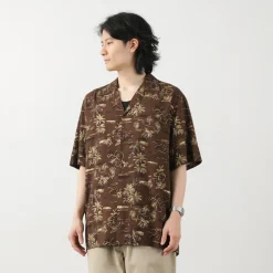TWO PALMS Shirts^/ Hawaiian shirt Golden Vintage brown