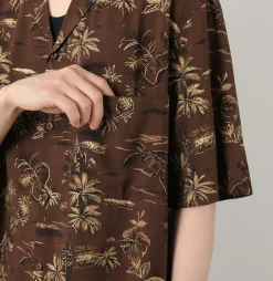 TWO PALMS Shirts^/ Hawaiian shirt Golden Vintage brown