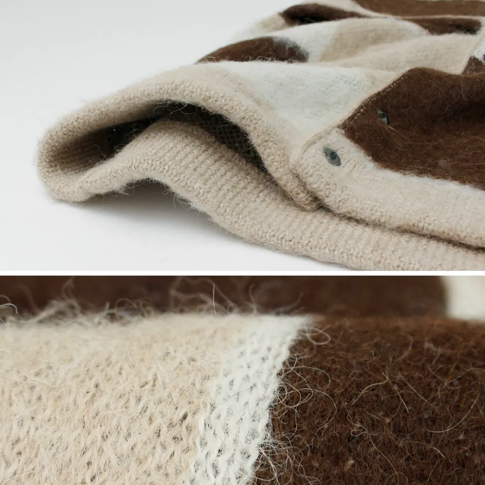 UNDYED Cardigans^/ Jacquard Blush Cardigan Andaid Superfine Peruvian Alpaca