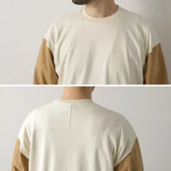 UNDYED T-Shirts^/ Long Sleeve Combi T-Shirt Colored Organic Cotton