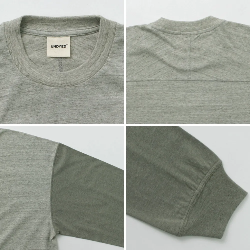 UNDYED T-Shirts^/ Long Sleeve Combi T-Shirt Colored Organic Cotton