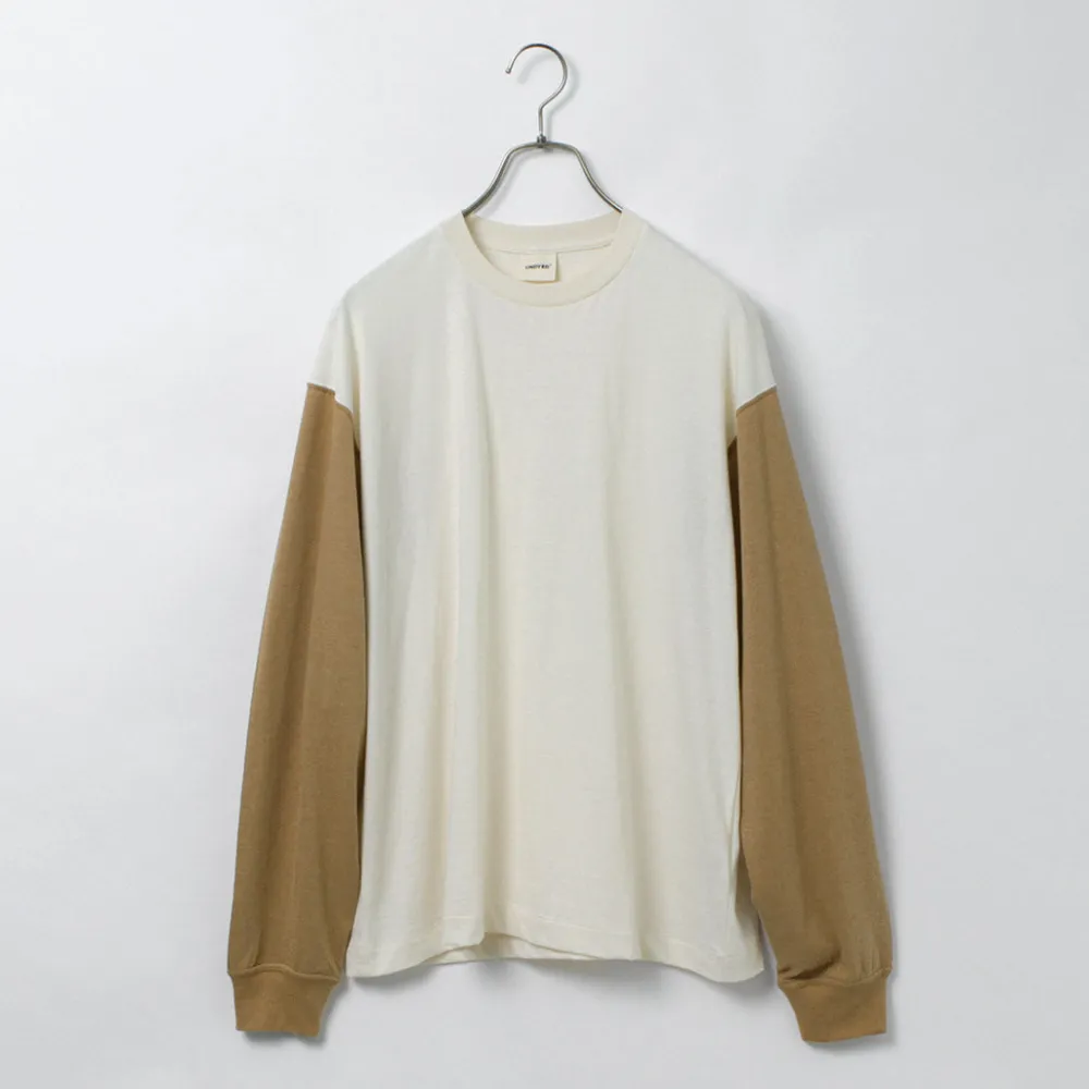 UNDYED T-Shirts^/ Long Sleeve Combi T-Shirt Colored Organic Cotton