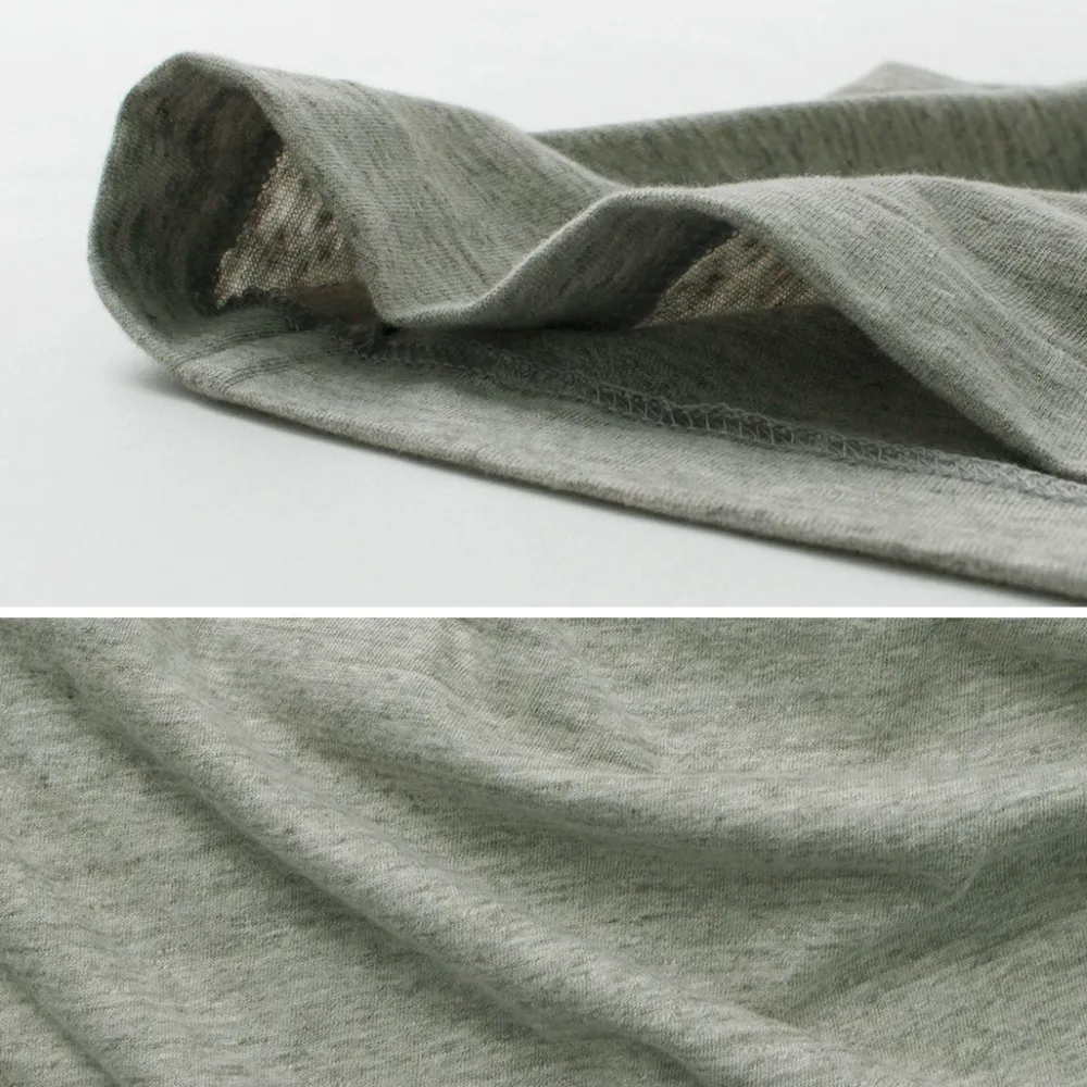 UNDYED T-Shirts^/ Long Sleeve Combi T-Shirt Colored Organic Cotton