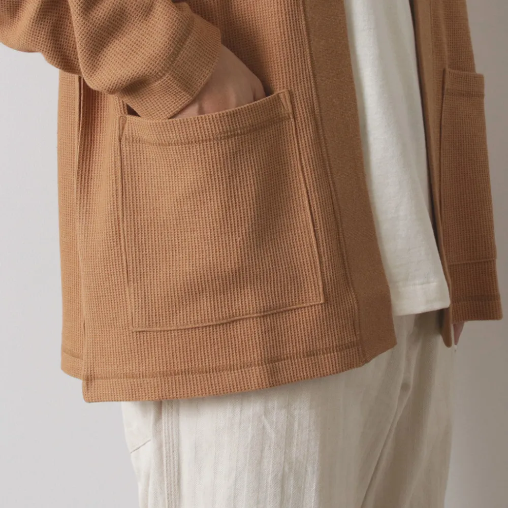 UNDYED Cardigans^/ Waffle Cardigan Colored Organic Cotton