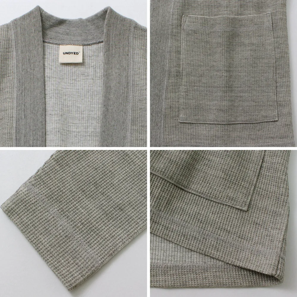UNDYED Cardigans^/ Waffle Cardigan Colored Organic Cotton