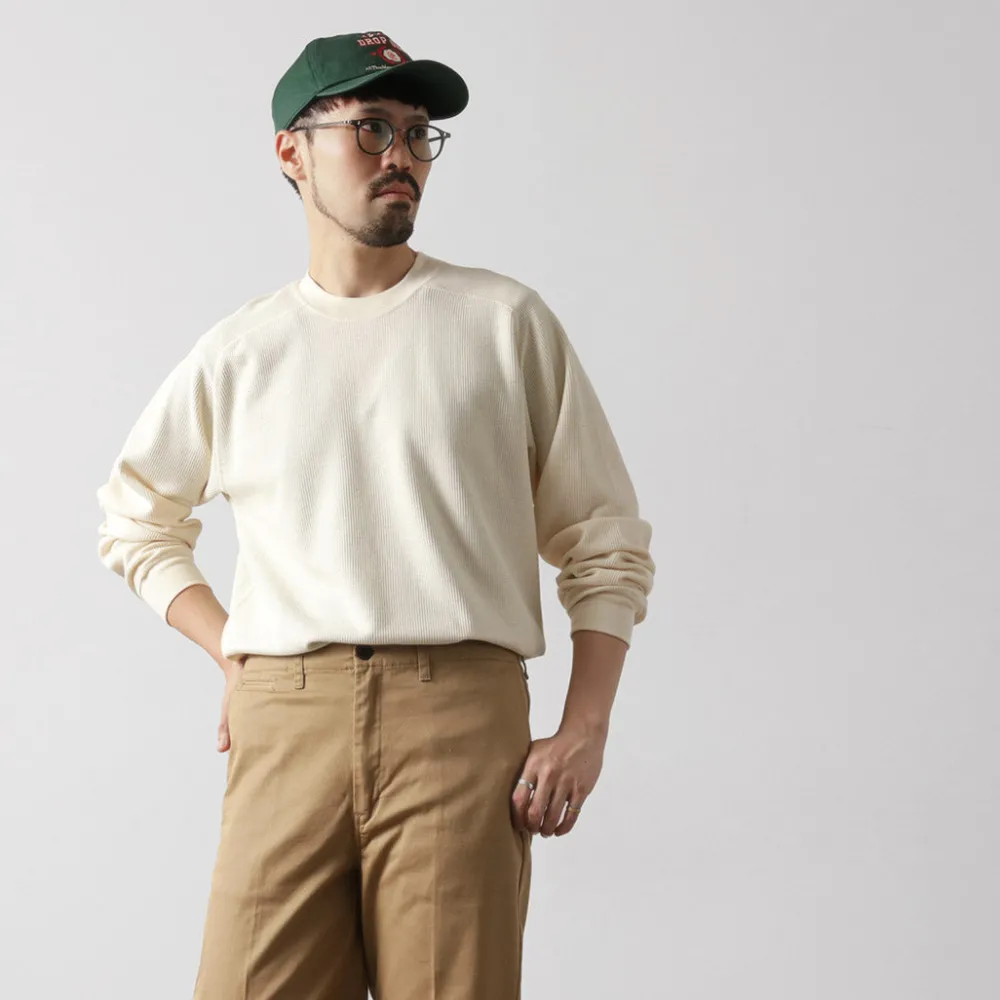 UNDYED Sweatshirts|T-Shirts^/ Waffle Sweatshirt Colored Organic Cotton