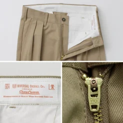 UNIVERSAL OVERALL Work Pants & Chinos^/ Heritage T/C Relaxed 2-Tuck Trousers STONE CARVER