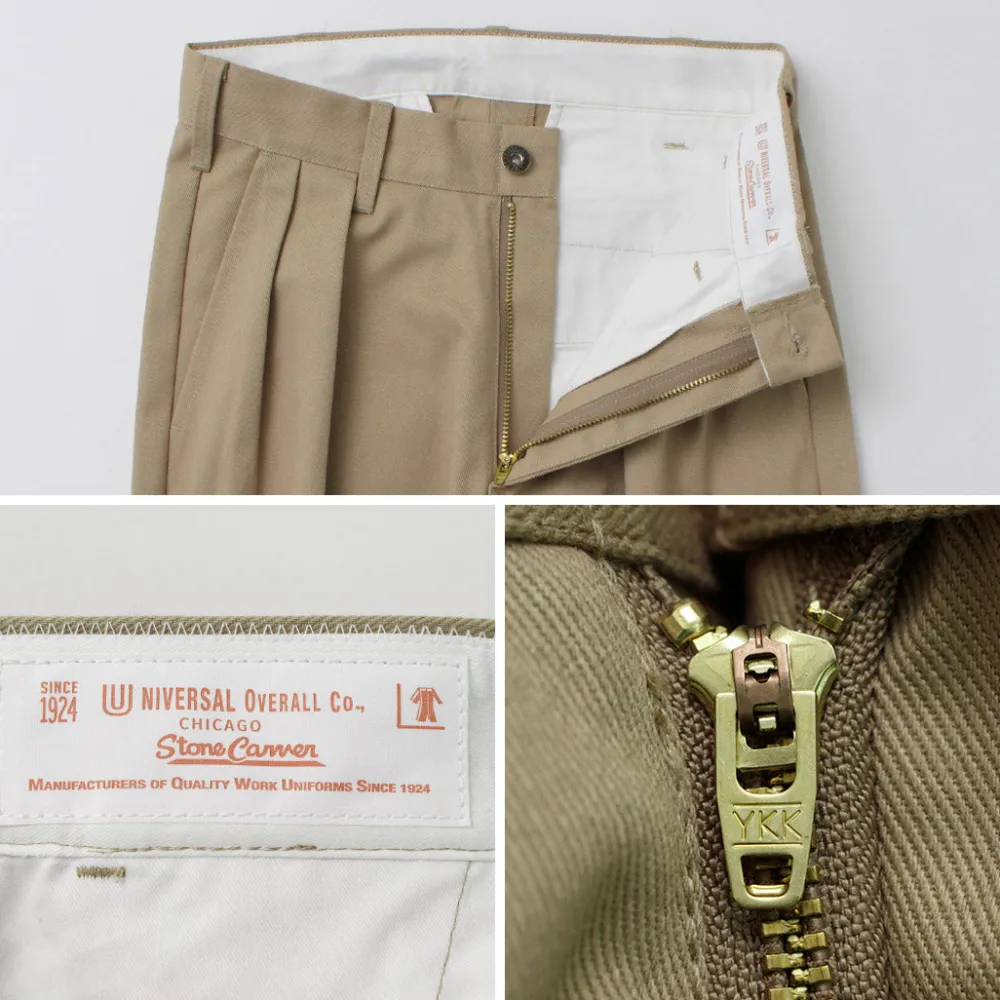 UNIVERSAL OVERALL Work Pants & Chinos^/ Heritage T/C Relaxed 2-Tuck Trousers STONE CARVER