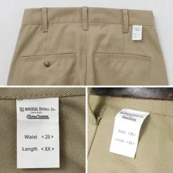 UNIVERSAL OVERALL Work Pants & Chinos^/ Heritage T/C Relaxed 2-Tuck Trousers STONE CARVER