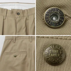 UNIVERSAL OVERALL Work Pants & Chinos^/ Heritage T/C Relaxed 2-Tuck Trousers STONE CARVER