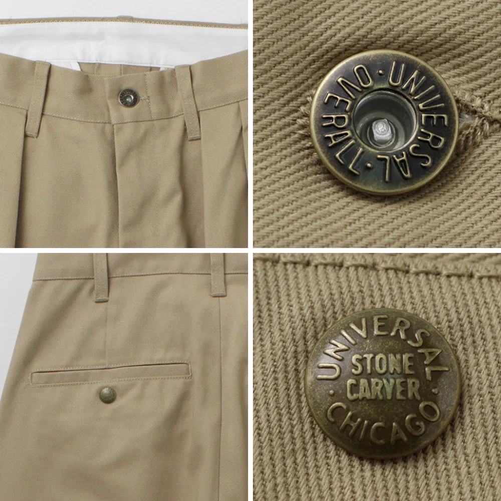 UNIVERSAL OVERALL Work Pants & Chinos^/ Heritage T/C Relaxed 2-Tuck Trousers STONE CARVER
