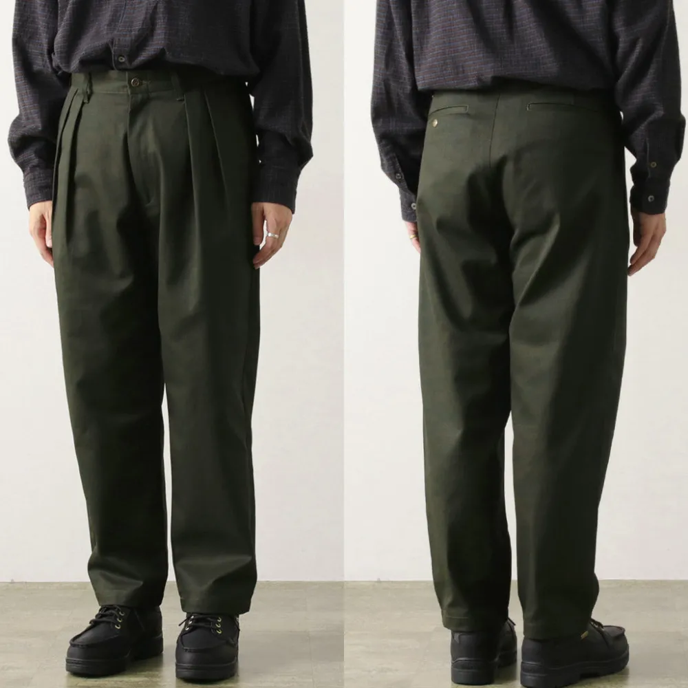 UNIVERSAL OVERALL Work Pants & Chinos^/ Heritage T/C Relaxed 2-Tuck Trousers STONE CARVER