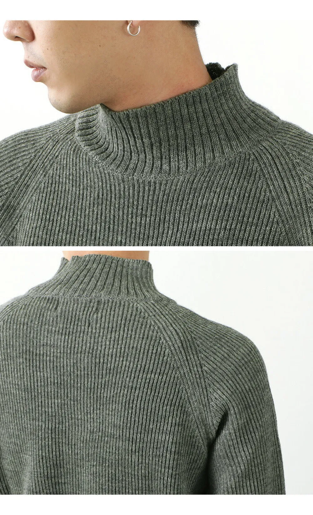 VINCENT ET MIREILLE Knits^/ 8GG Baby-bed Knit High Neck Knit