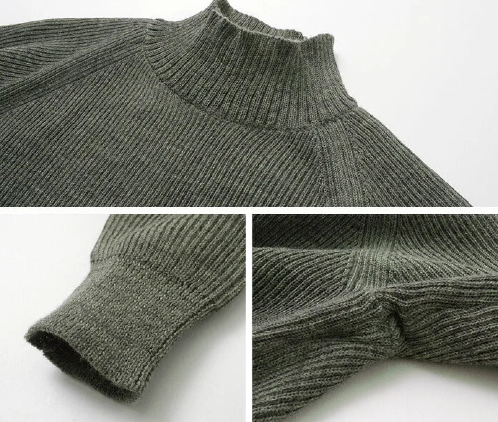 VINCENT ET MIREILLE Knits^/ 8GG Baby-bed Knit High Neck Knit