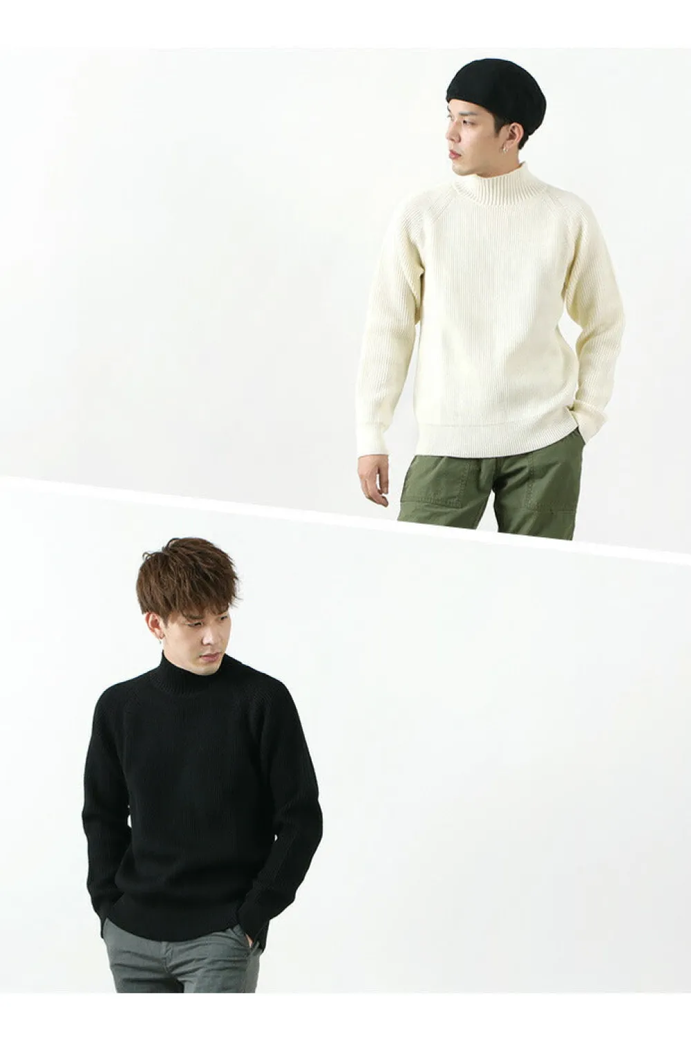 VINCENT ET MIREILLE Knits^/ 8GG Baby-bed Knit High Neck Knit