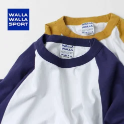 WALLA WALLA SPORT T-Shirts^/ 7/10 Sleeve 2 Tone Baseball T-Shirt