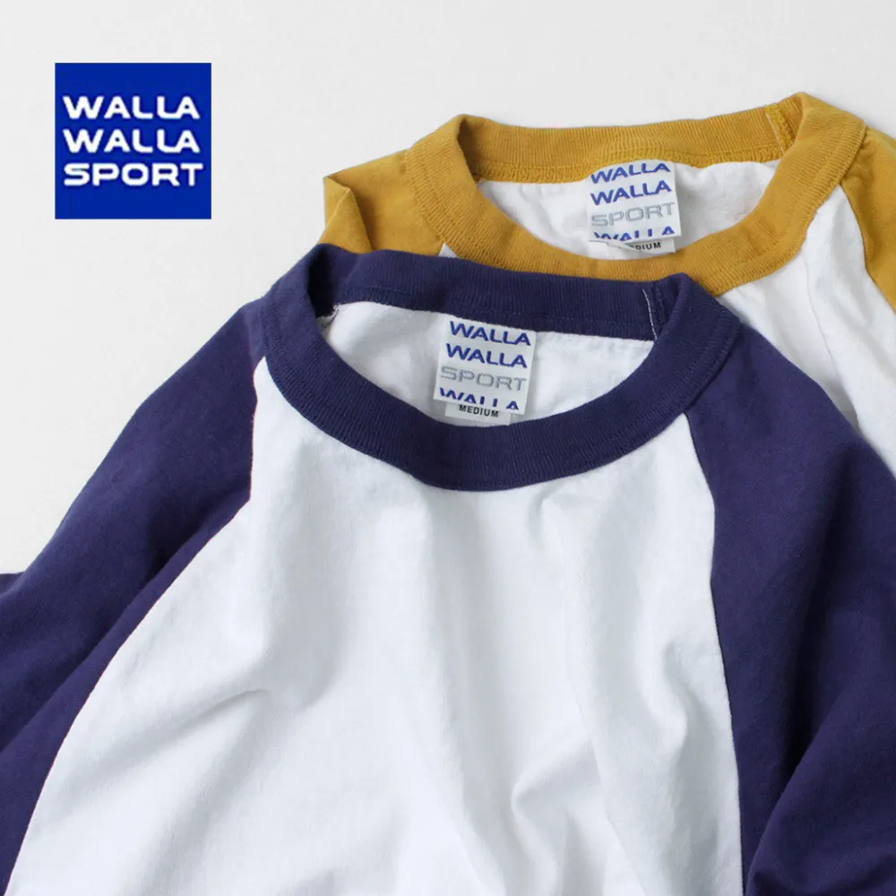 WALLA WALLA SPORT T-Shirts^/ 7/10 Sleeve 2 Tone Baseball T-Shirt