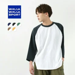 WALLA WALLA SPORT T-Shirts^/ 7/10 Sleeve 2 Tone Baseball T-Shirt