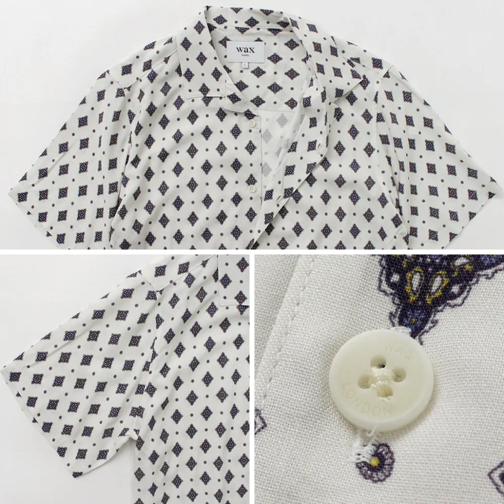 WAX LONDON Shirts^/ Didcot Short Sleeve Shirt Ditsy Tile