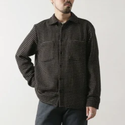 WAX LONDON Shirts^/ Whiting overshirt black_beige