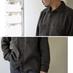 WAX LONDON Shirts^/ Whiting overshirt black_beige