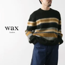 WAX LONDON Knits^/ Wild Crew Knit Blush Stripe black