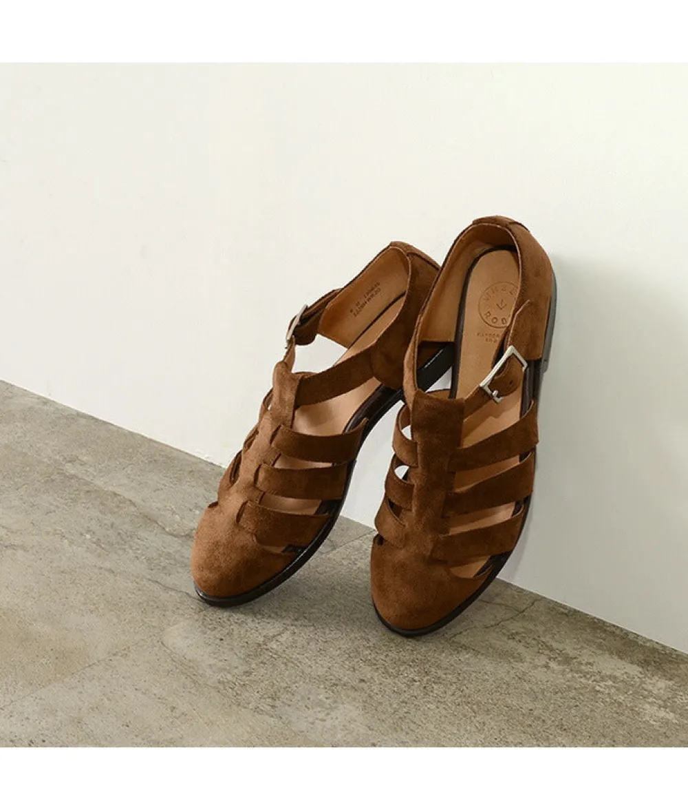 WHEELROBE Leather Shoes & Boots^/ Gurkha sandal suede camel