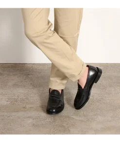 WHEELROBE Leather Shoes & Boots^/ Heavy Stitching Loafer black